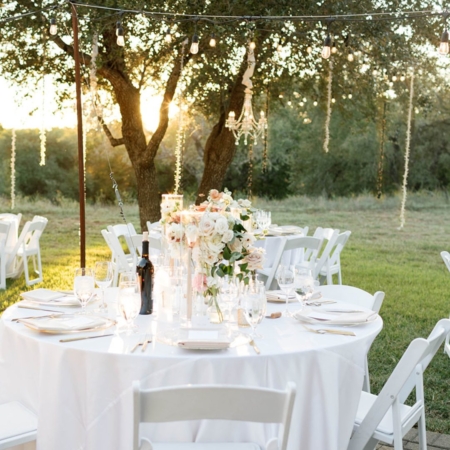 Fairy Strands, Bistro Lights, Chandliers - Ranch Wedding Private Property - Christina Pruitt Photography
